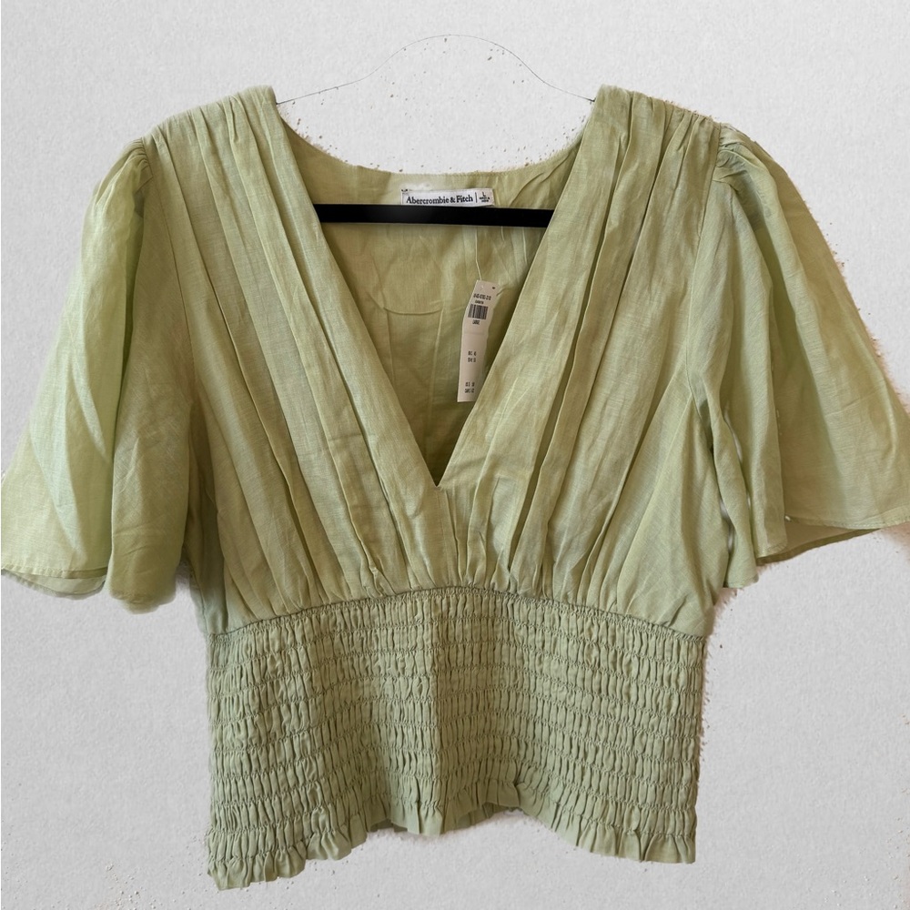 A&F linen blouse